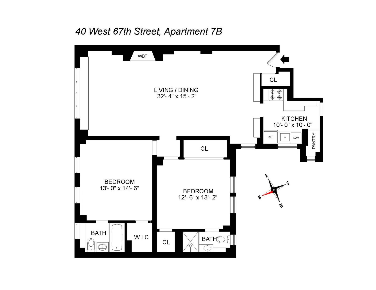 40 West 67Th Street, 7B | floorplan | View 9
