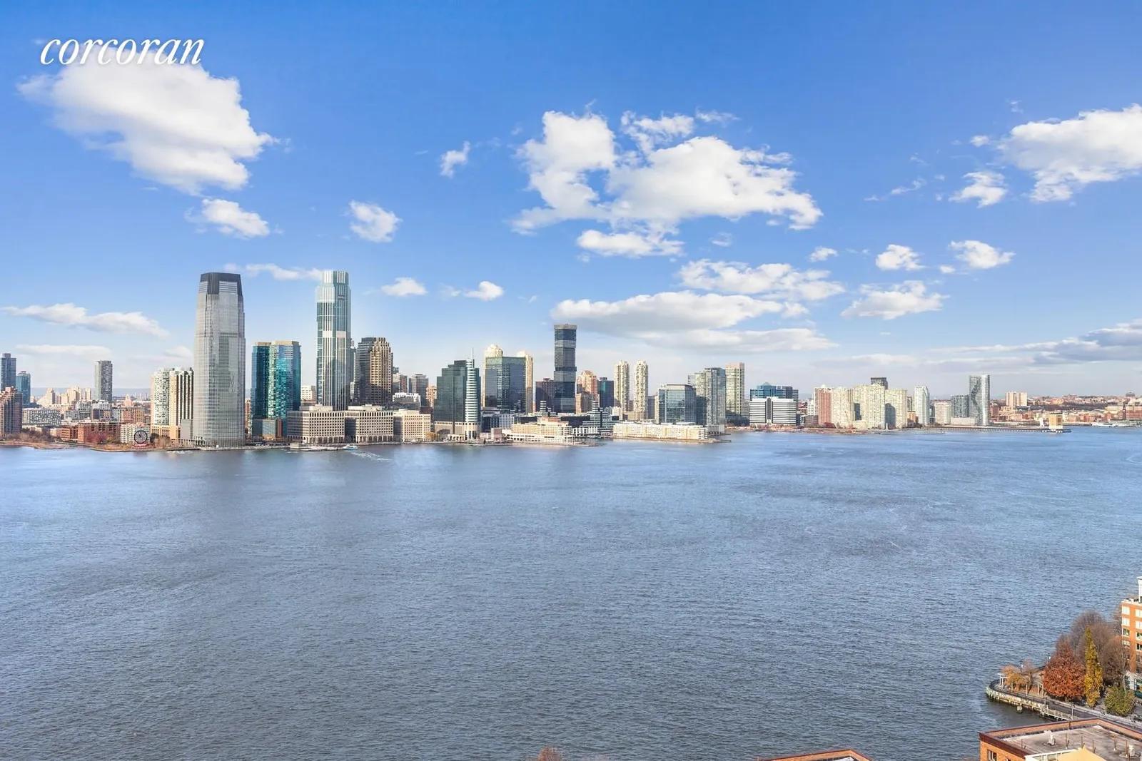 New York City Real Estate | View 10 West Street, 24G | Western View - Hudson River | View 15