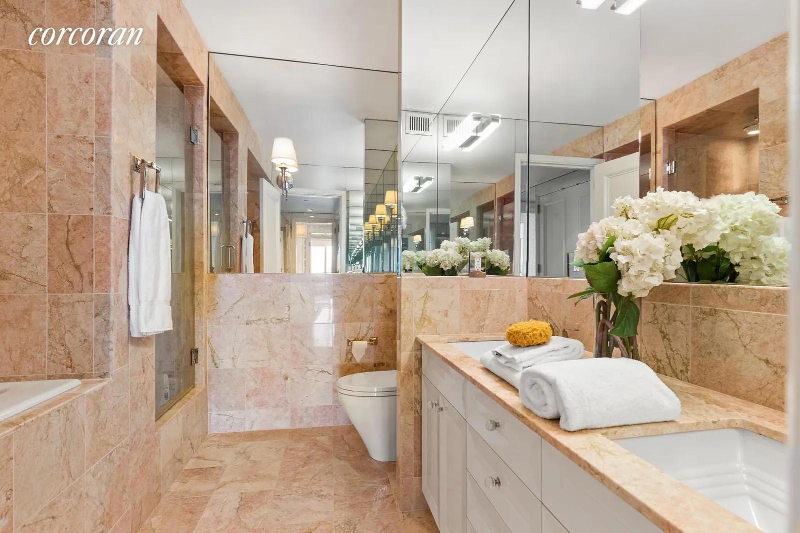 New York City Real Estate | View 10 West Street, 24G | Primary Bathroom | View 12