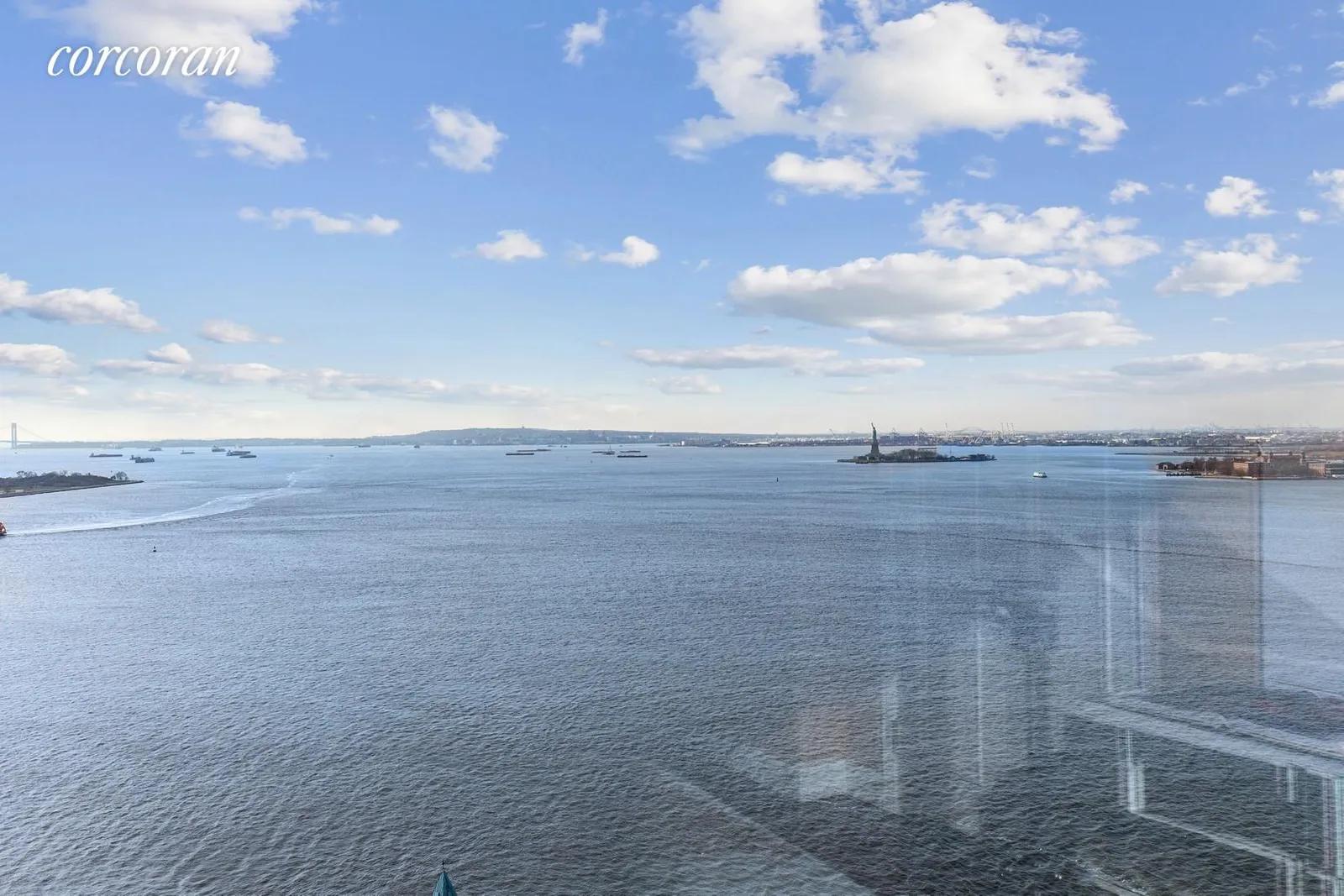 New York City Real Estate | View 10 West Street, 24G | View of NY Harbor and Statue | View 11
