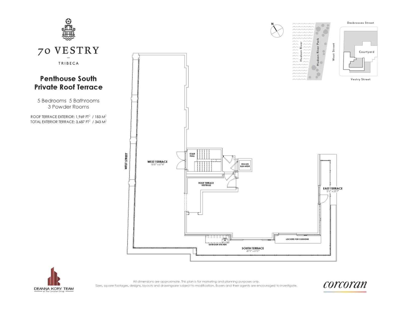 70 Vestry Street, PHS | floorplan | View 16