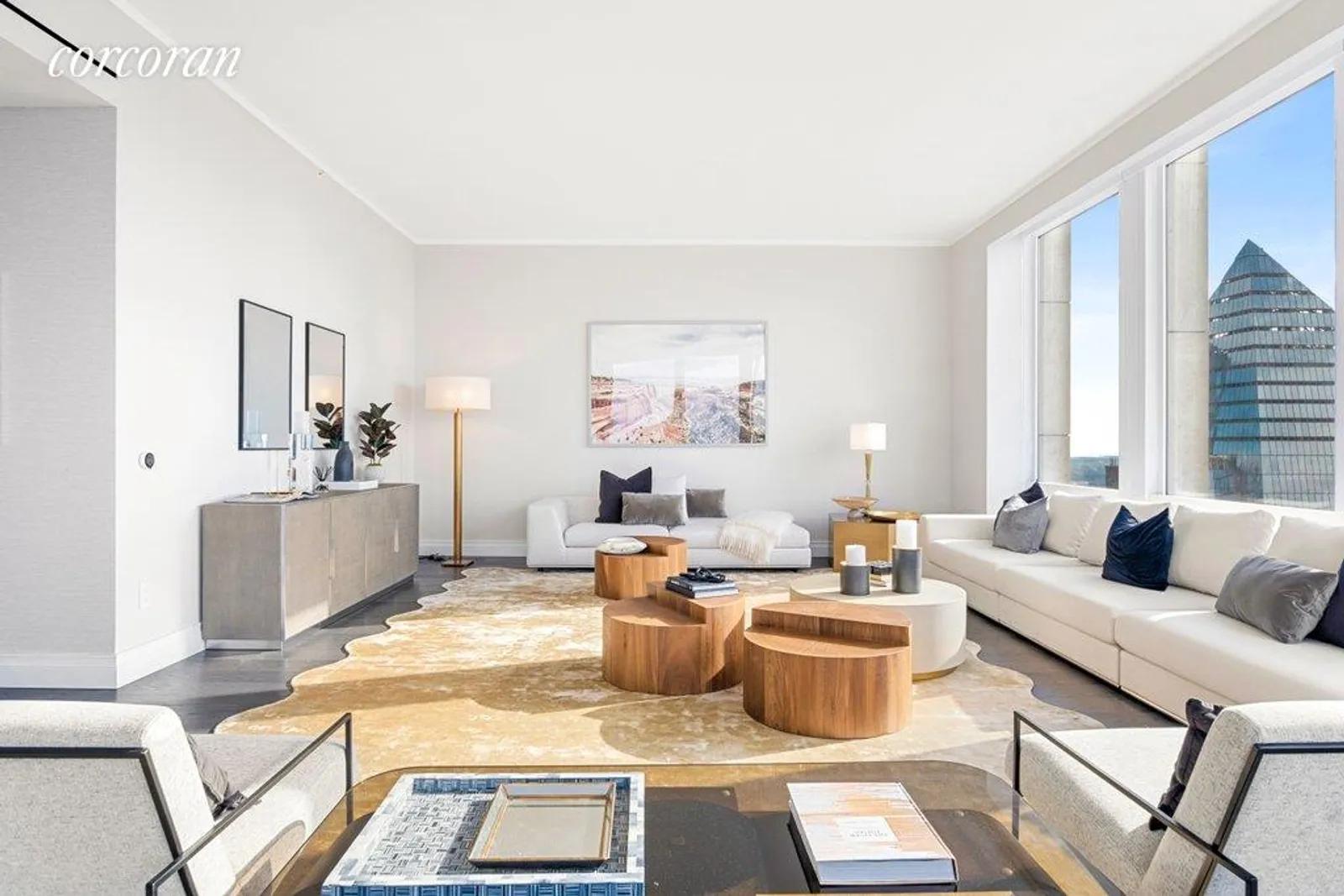 New York City Real Estate | View 35 Hudson Yards, 7501 | Living Room | View 5