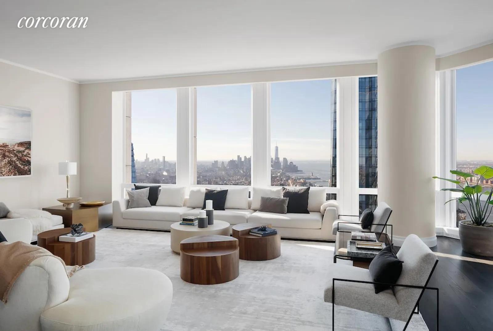 New York City Real Estate | View 35 Hudson Yards, 7501 | Living Room | View 2