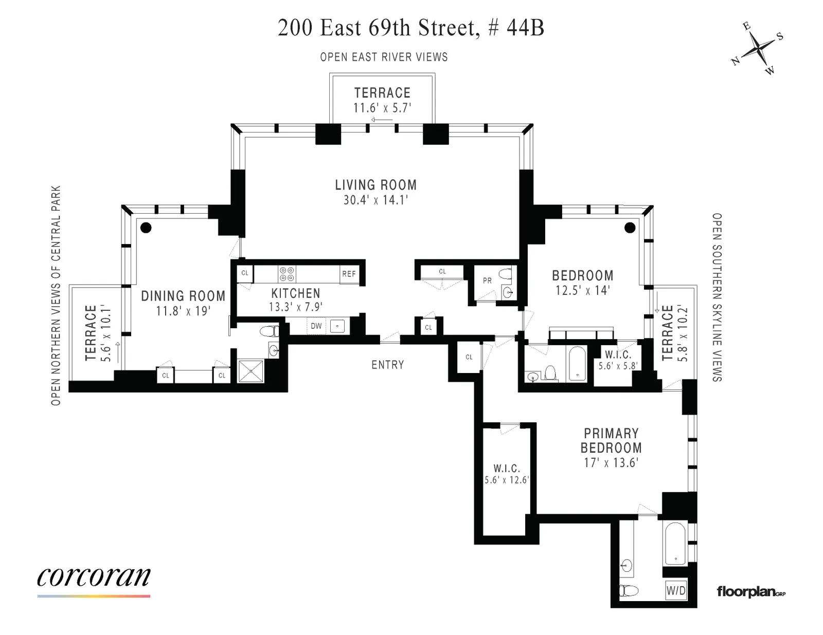 200 East 69th Street, 44B | floorplan | View 23