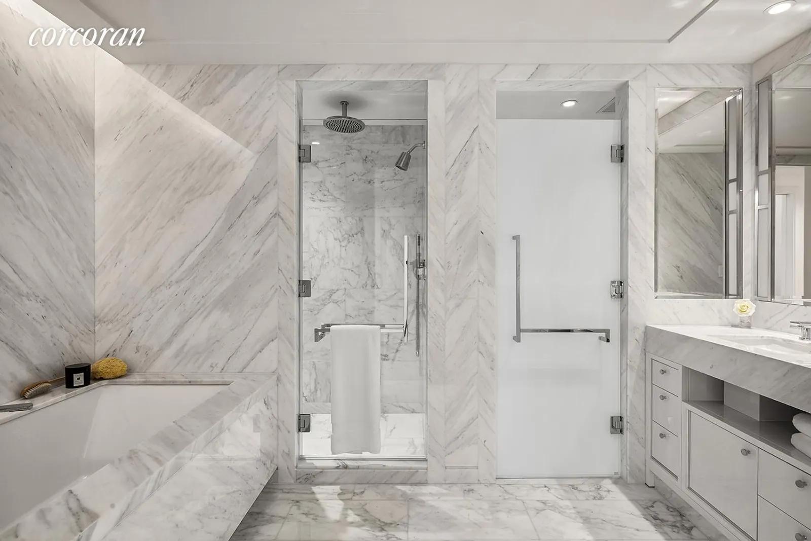 New York City Real Estate | View 10 Riverside Boulevard, 33F | Primary Bathroom | View 7