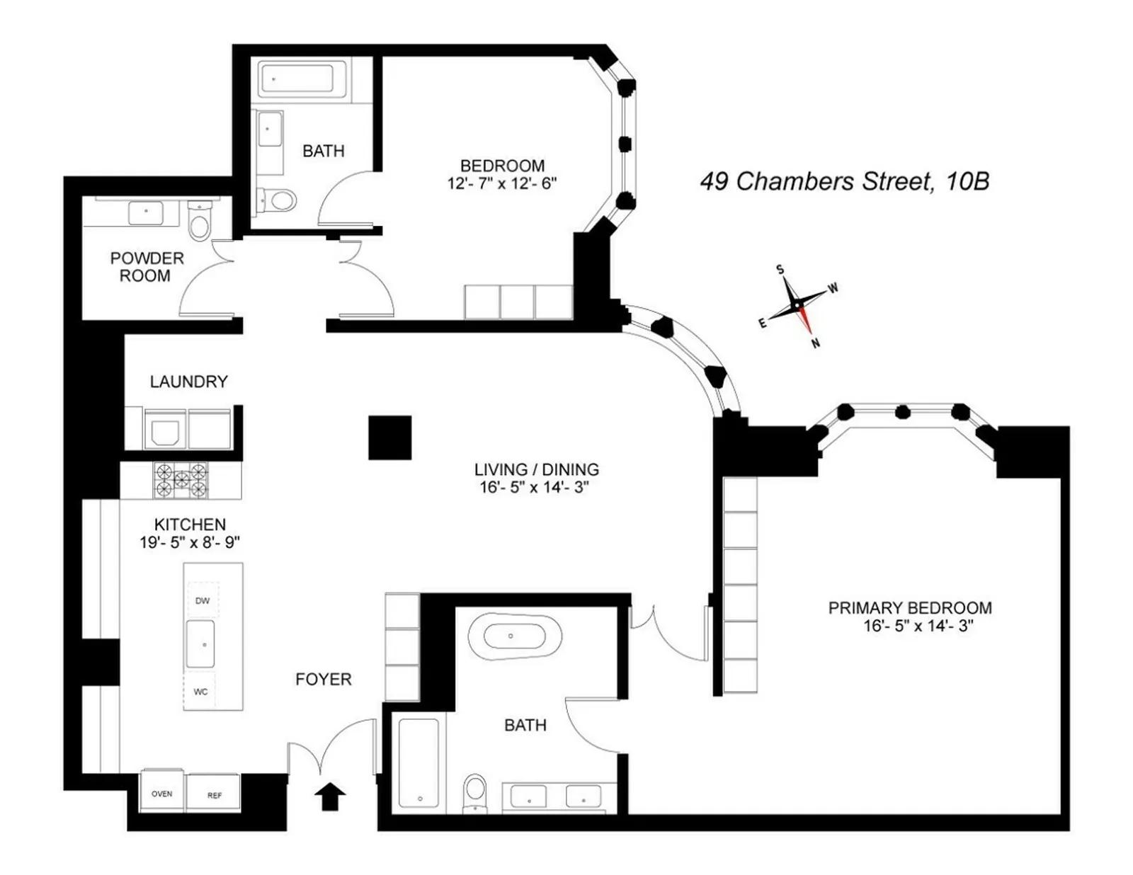 49 Chambers Street, 10B | floorplan | View 13
