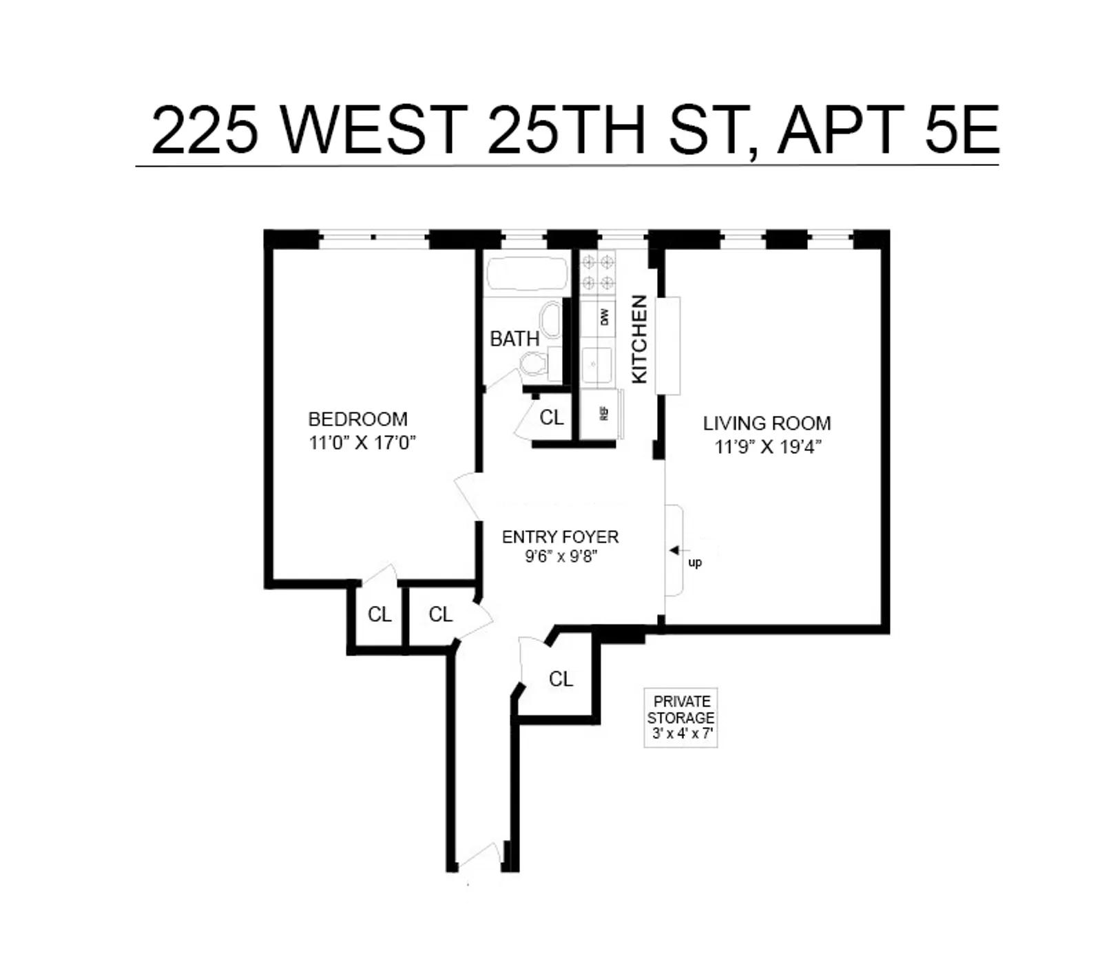 225 West 25Th Street, 5E | floorplan | View 5