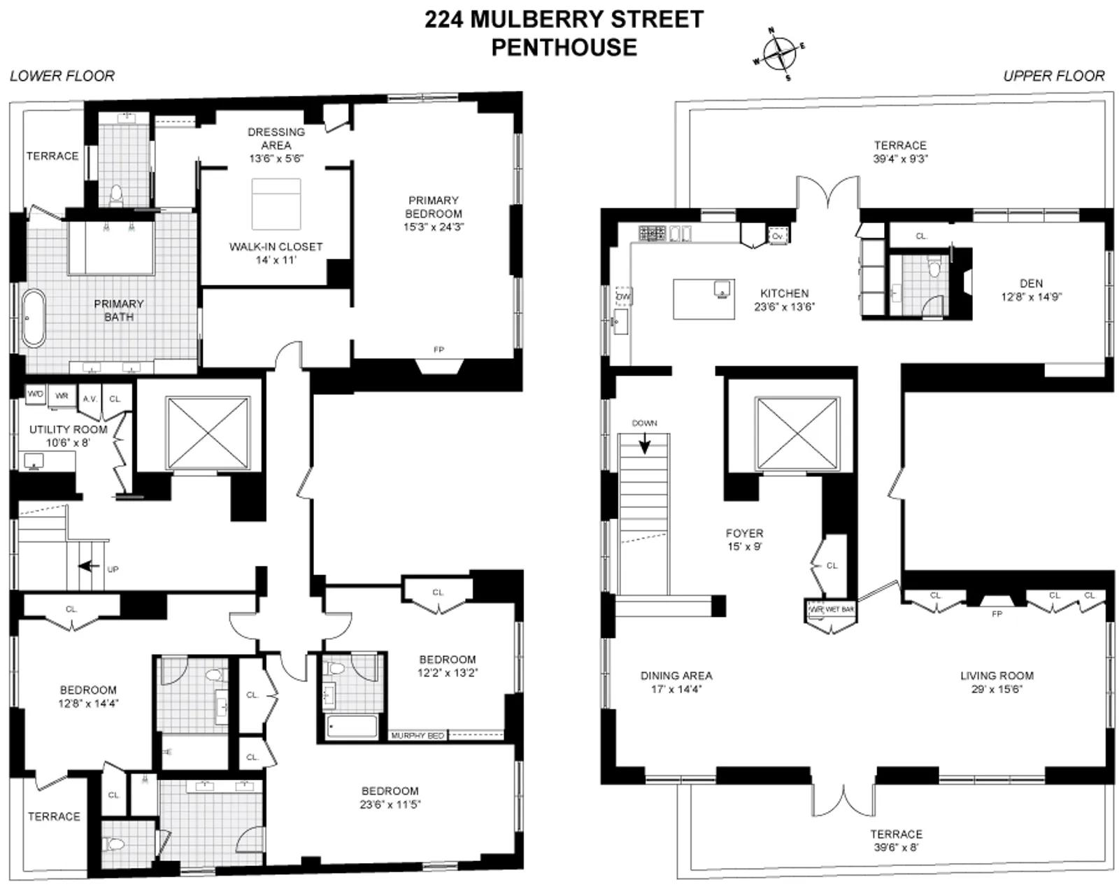 224 Mulberry Street, PH | floorplan | View 40