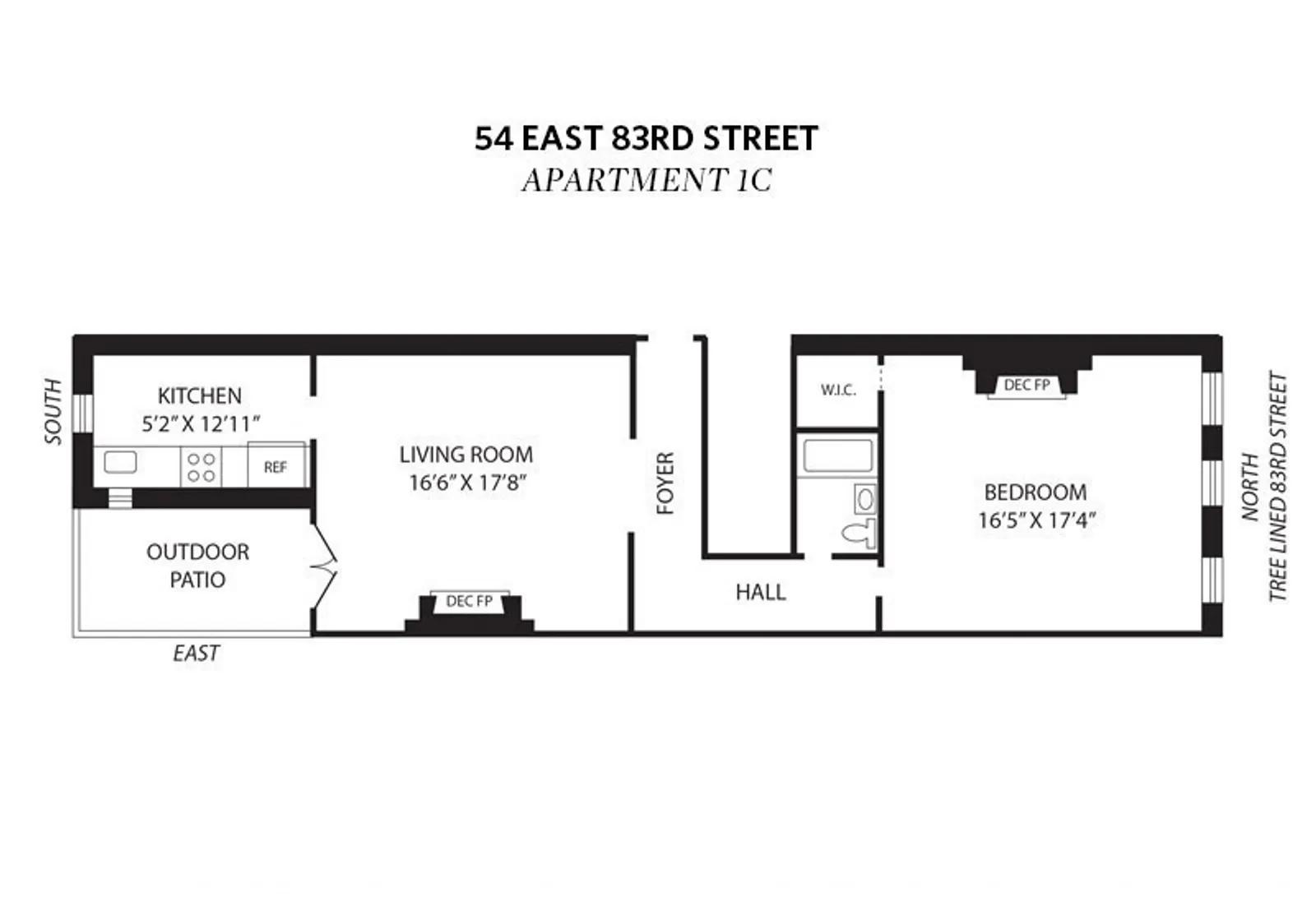 54 East 83rd Street, 1C | floorplan | View 7