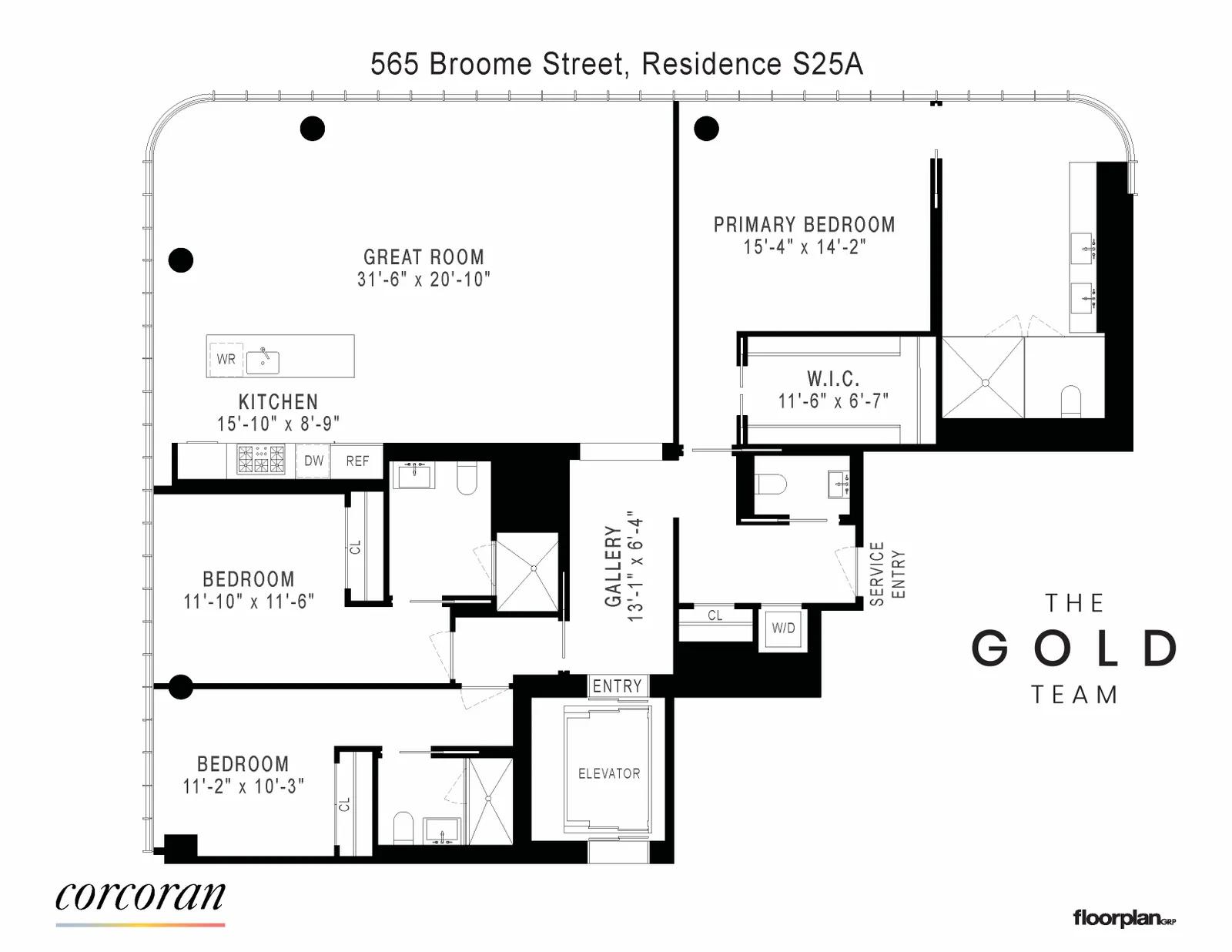 565 Broome Street, S25A | floorplan | View 10