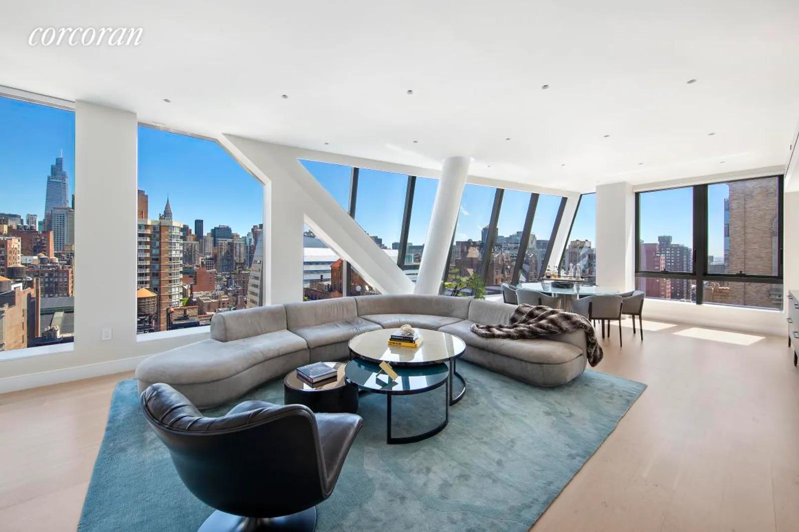 New York City Real Estate | View 121 East 22nd Street, Penthouse | Living Room | View 2