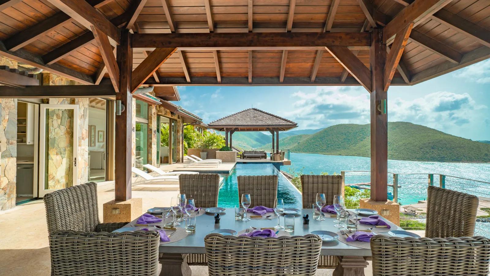 British Virgin Islands Real Estate | View Reef House | Exterior Dining Area | View 9