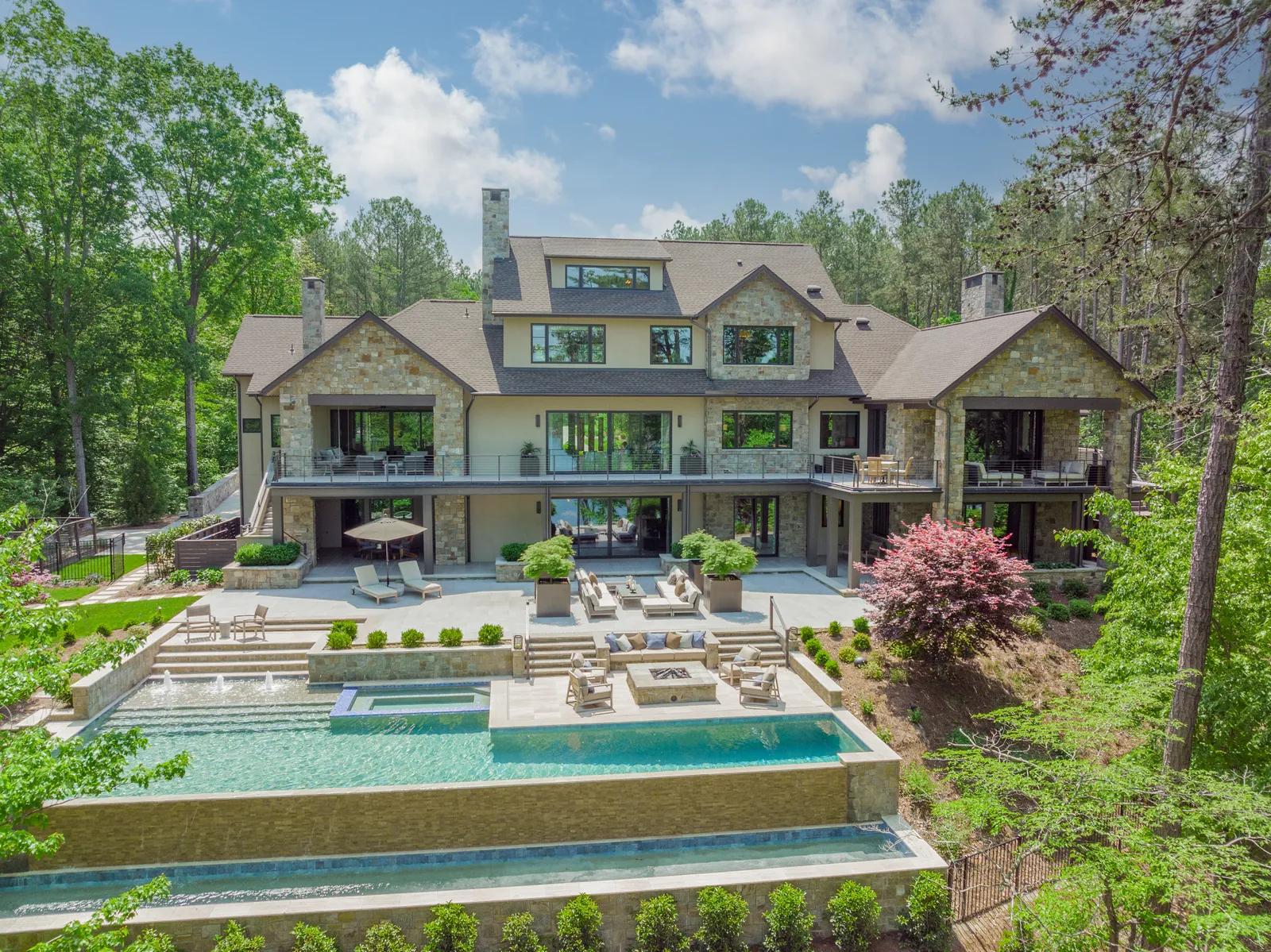 Charlotte Real Estate | View 125 Quiet Waters Drive | Rear view | View 45