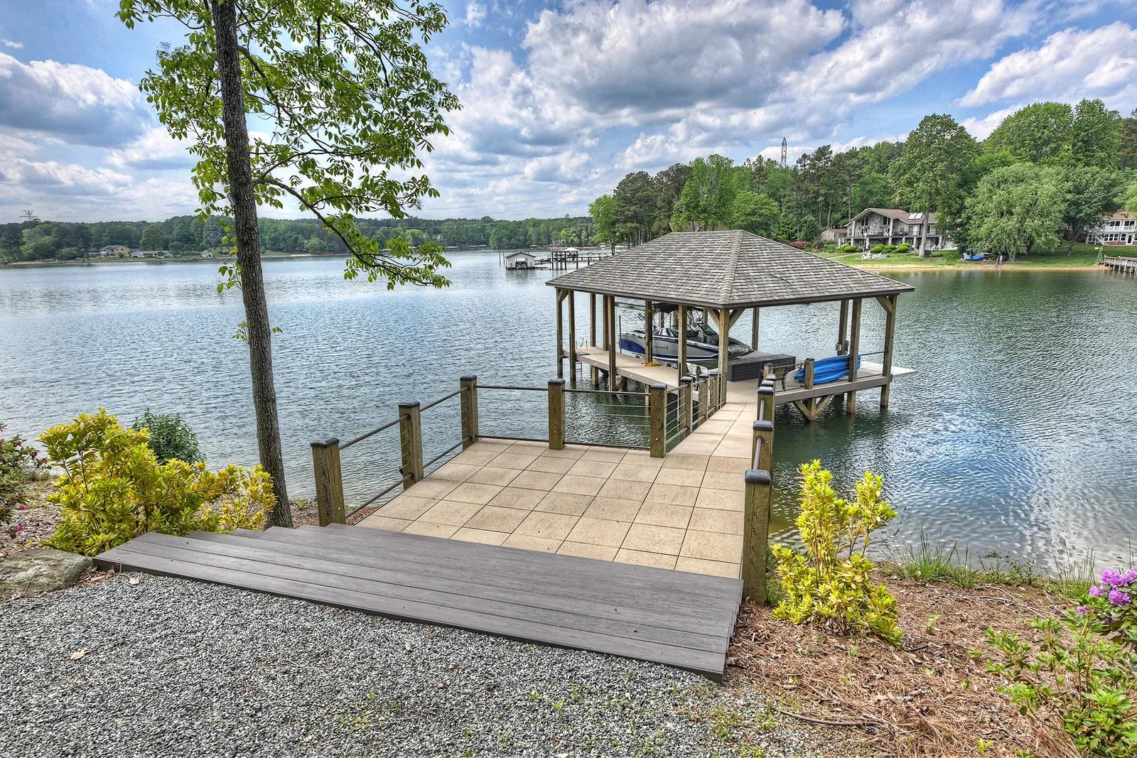 Charlotte Real Estate | View 125 Quiet Waters Drive | Fixed Pier and Dock | View 47