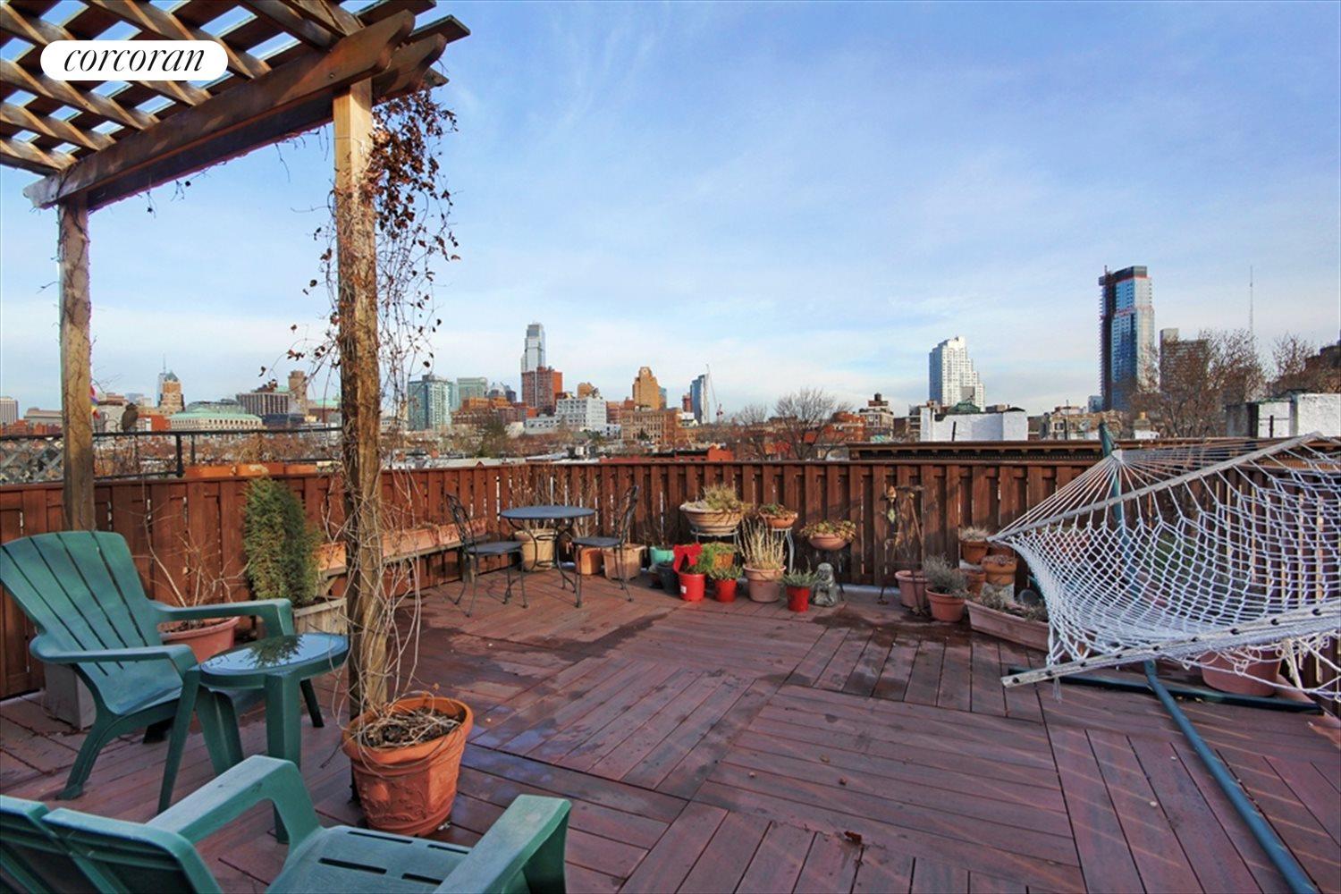 New York City Real Estate | View 262 Bergen Street, 4F | Private Roof Deck with Views of Lower Manhattan | View 6