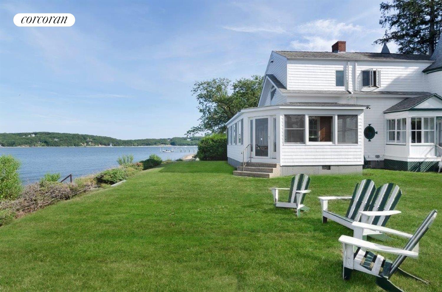 New York City Real Estate | View  | back yard views to Shelter Island and Sunset Beach | View 3